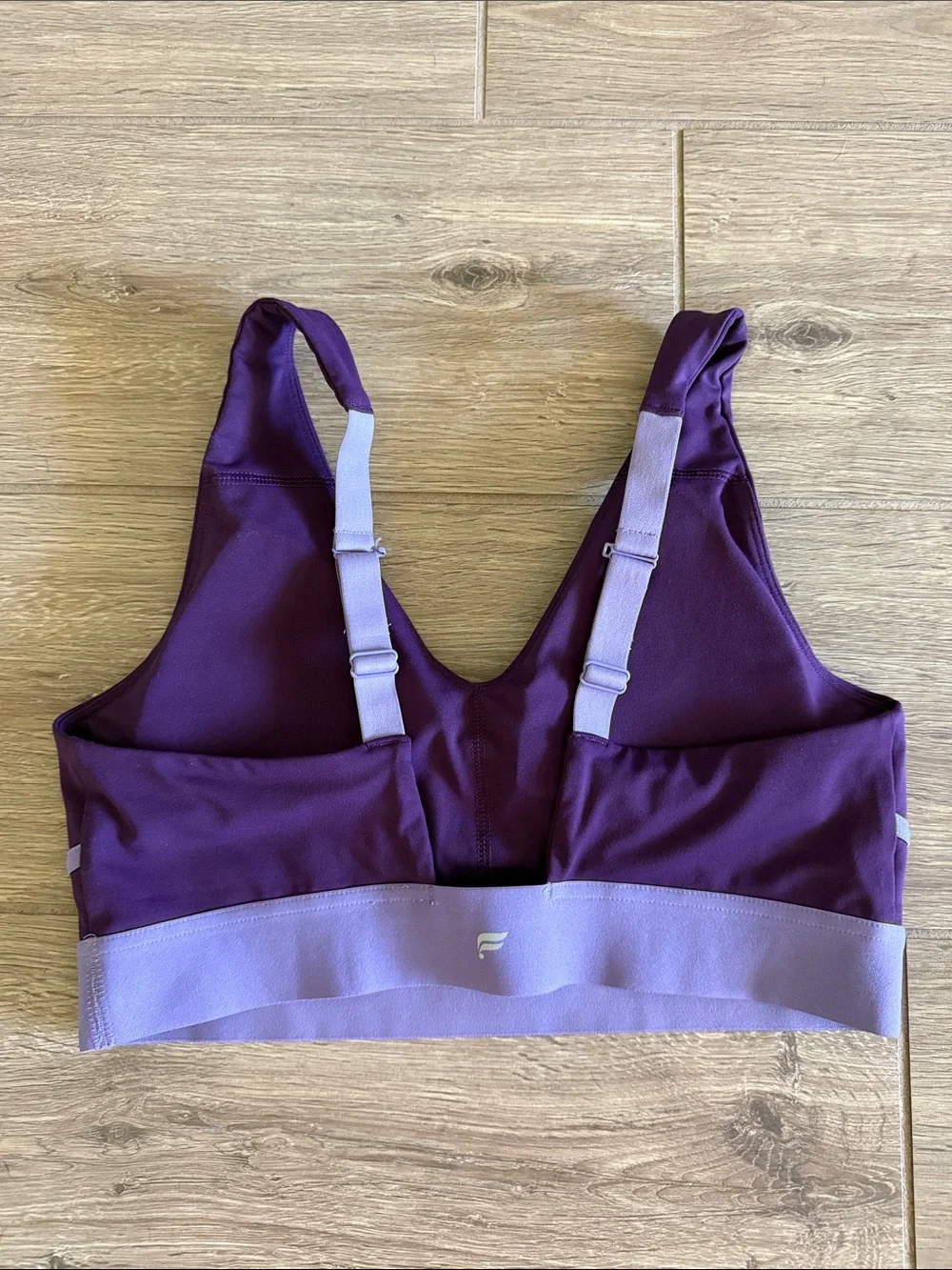 Deep Purple & Lavender V-Neck Sports Bra